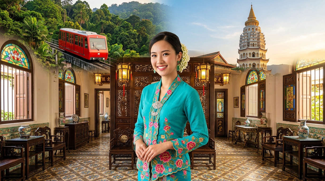 娘惹换装 ✈ 侨生博物馆 ✈ 升旗山 ✈ 极乐寺